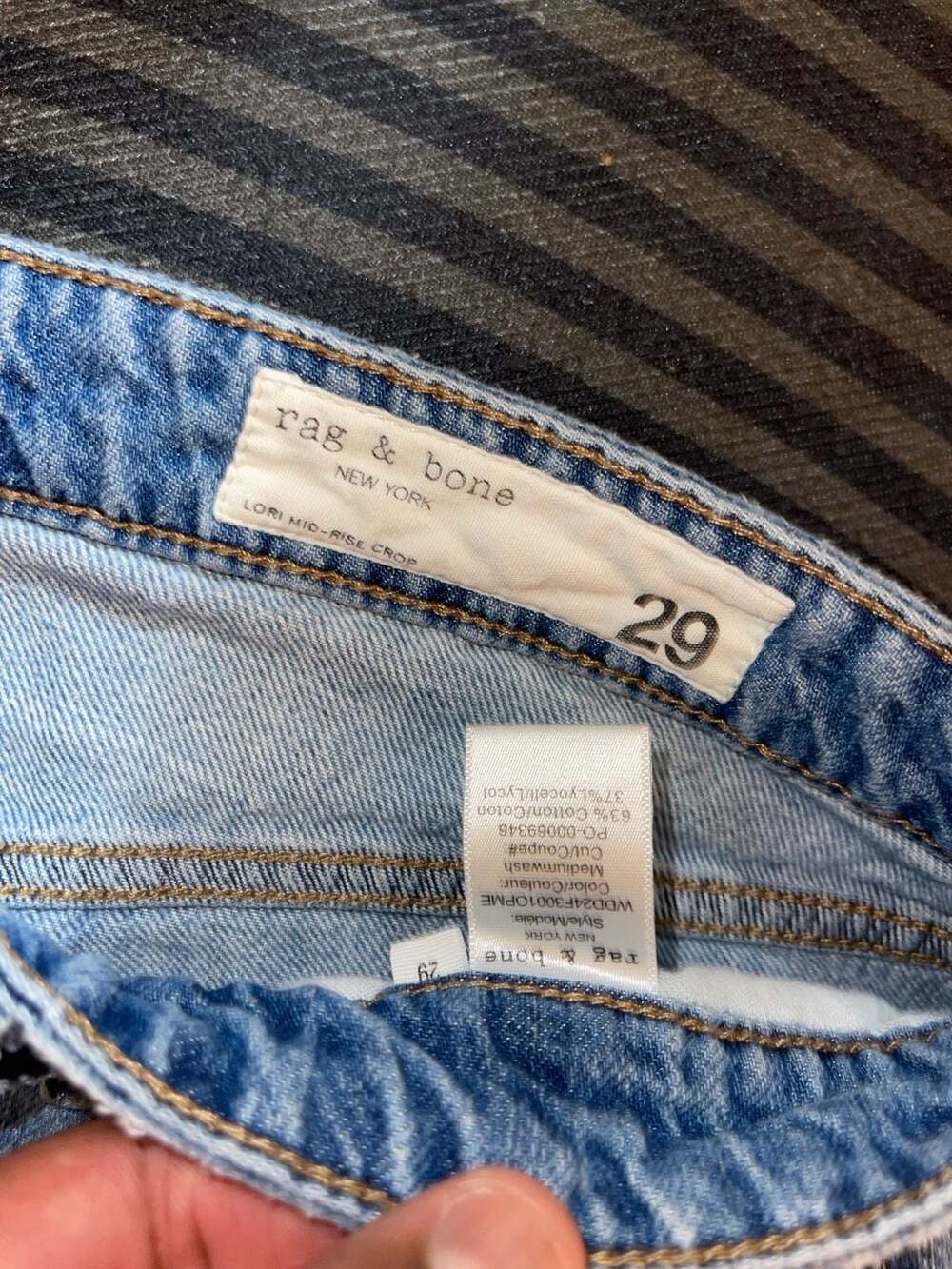 Women’s Rag & Bone Lori Mid-Rise Crop Jeans Size 29 Medium Wash